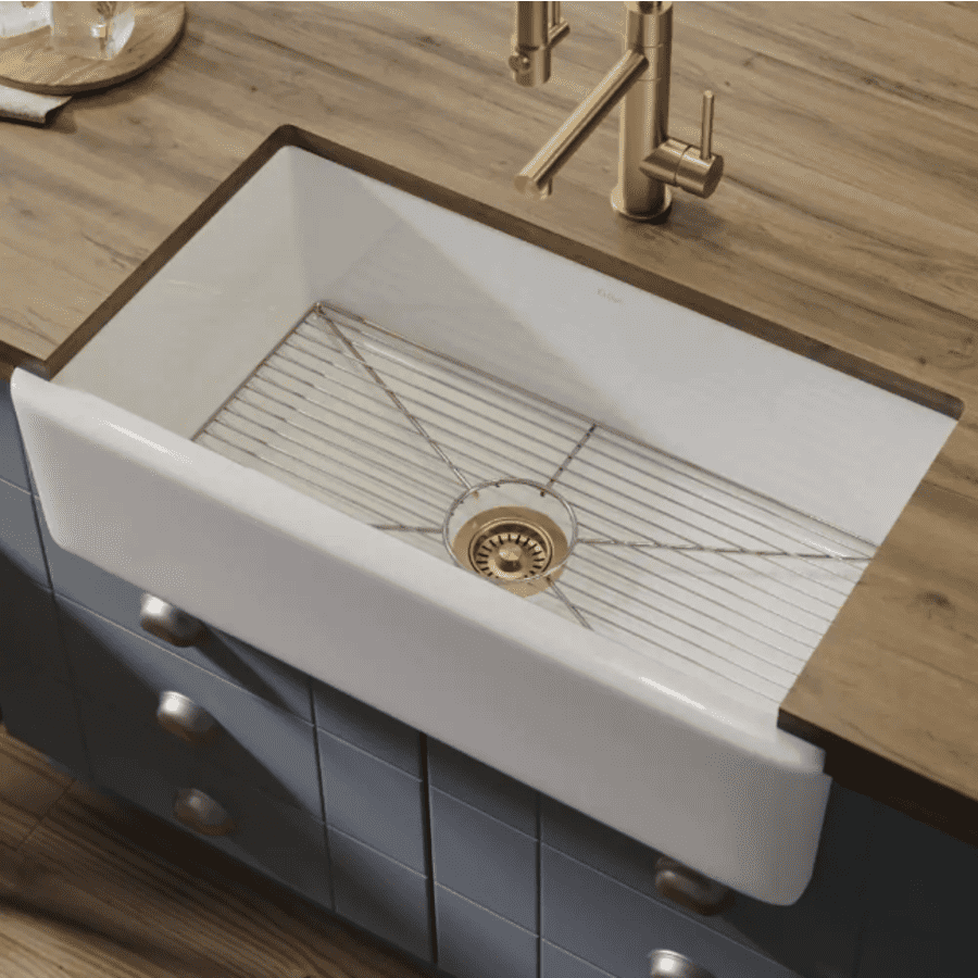 Kraus Reversible Farmhouse Apron 33" Kitchen Sink: $550 Kraus Reversible Farmhouse Apron 33" Kitchen Sink: $550