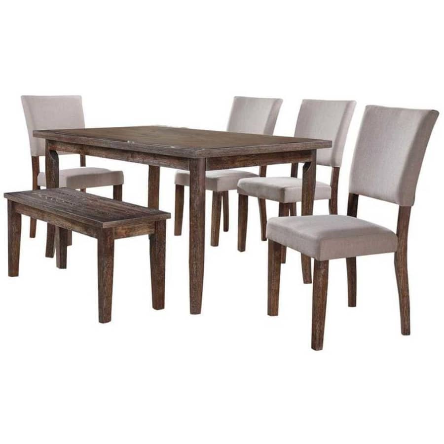 Best Master Furniture Mindy 6-Piece Dining Set w/ Bench for $647