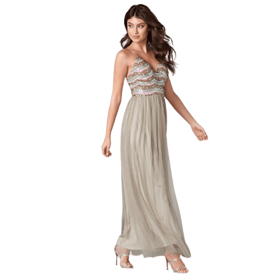 Venus Women's Embellished Mesh Long Dress for $30 Venus Women's Embellished Mesh Long Dress for $30