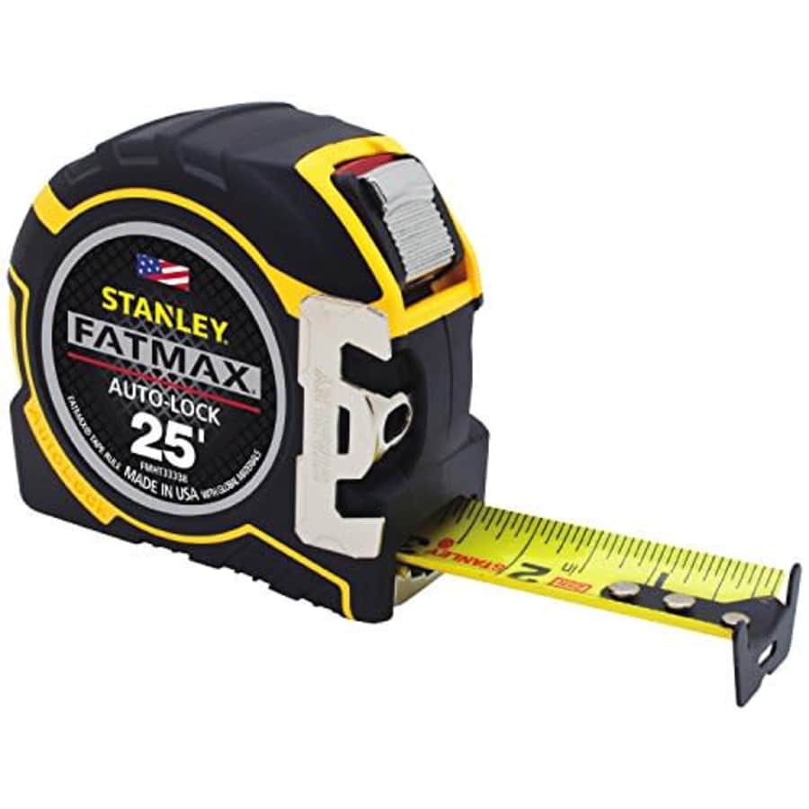 Stanley Tools STANLEY FMHT33338L 1-1/4-Inch Auto Lock Tape Measure,Black/Yellow,25' for $35