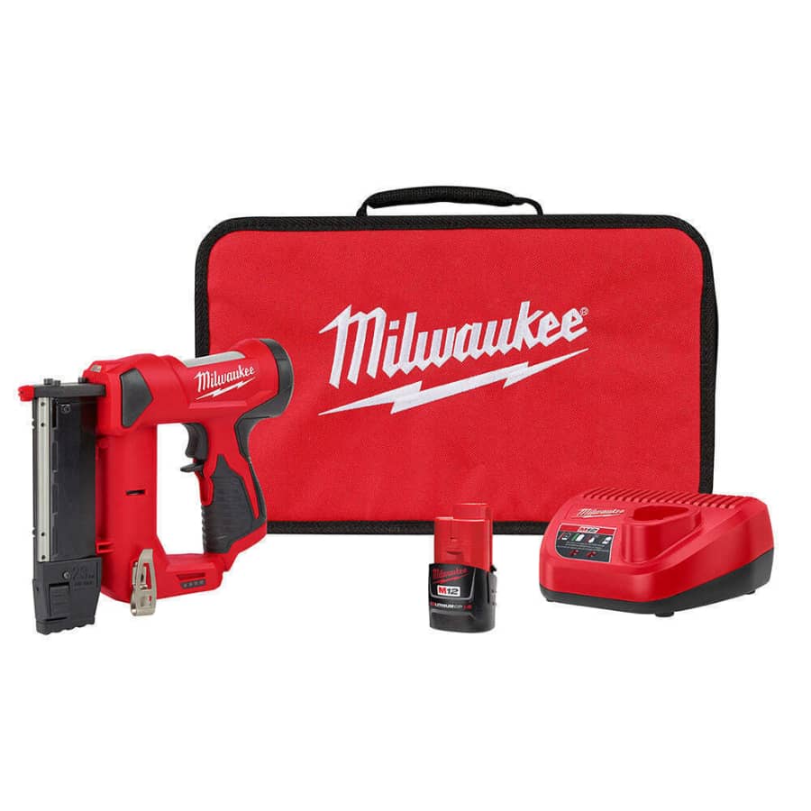 Milwaukee M12 12V Cordless 23-Gauge Pin Nailer Kit for $212 in cart