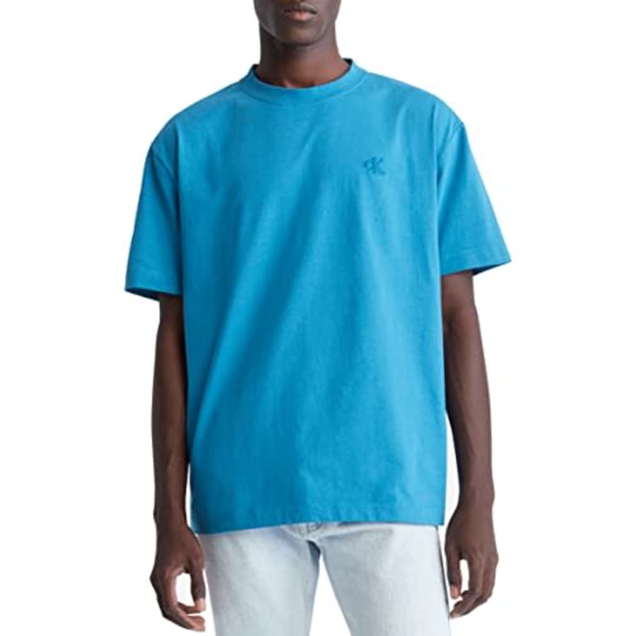 Calvin Klein Men's Relaxed Fit Monogram Logo Crewneck T-Shirt, Faience for $15 Calvin Klein Men's Relaxed Fit Monogram Logo Crewneck T-Shirt, Faience for $15