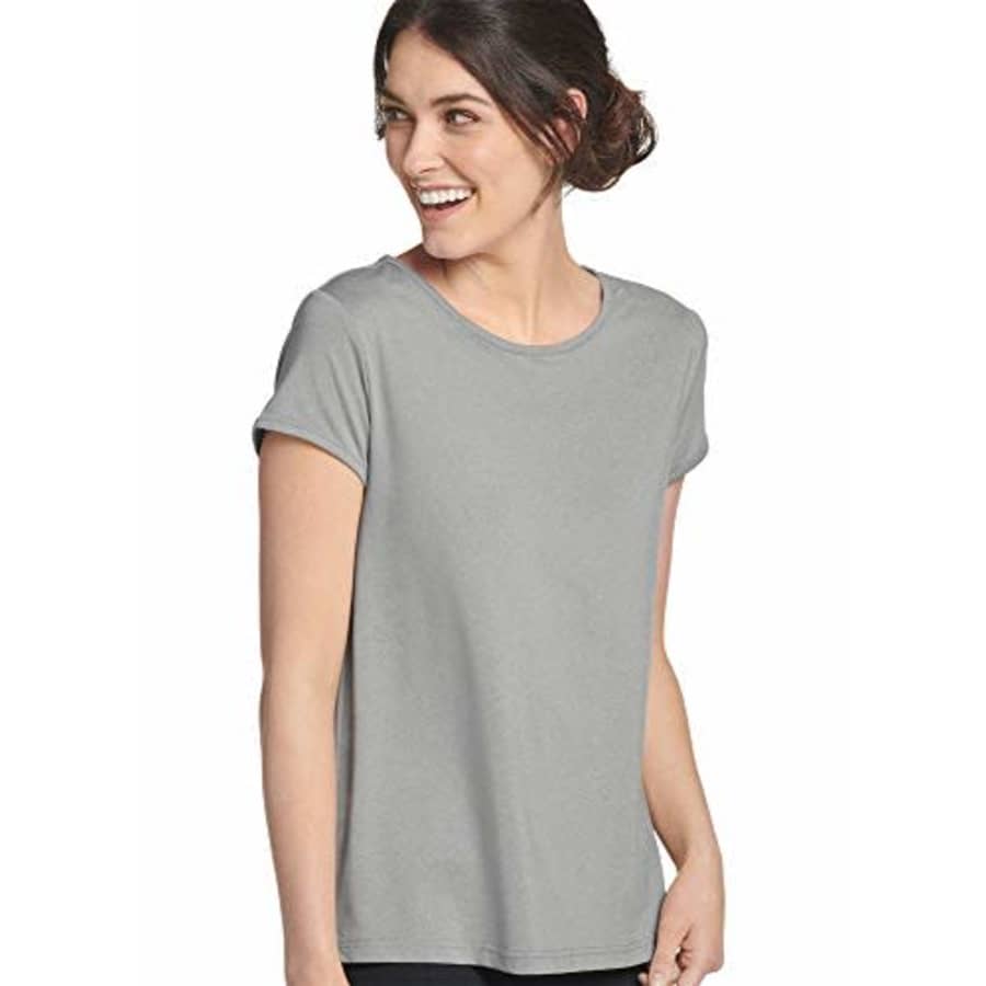 Jockey Women's Activewear Momentum Active Tee, Light Grey Heather, S for $50