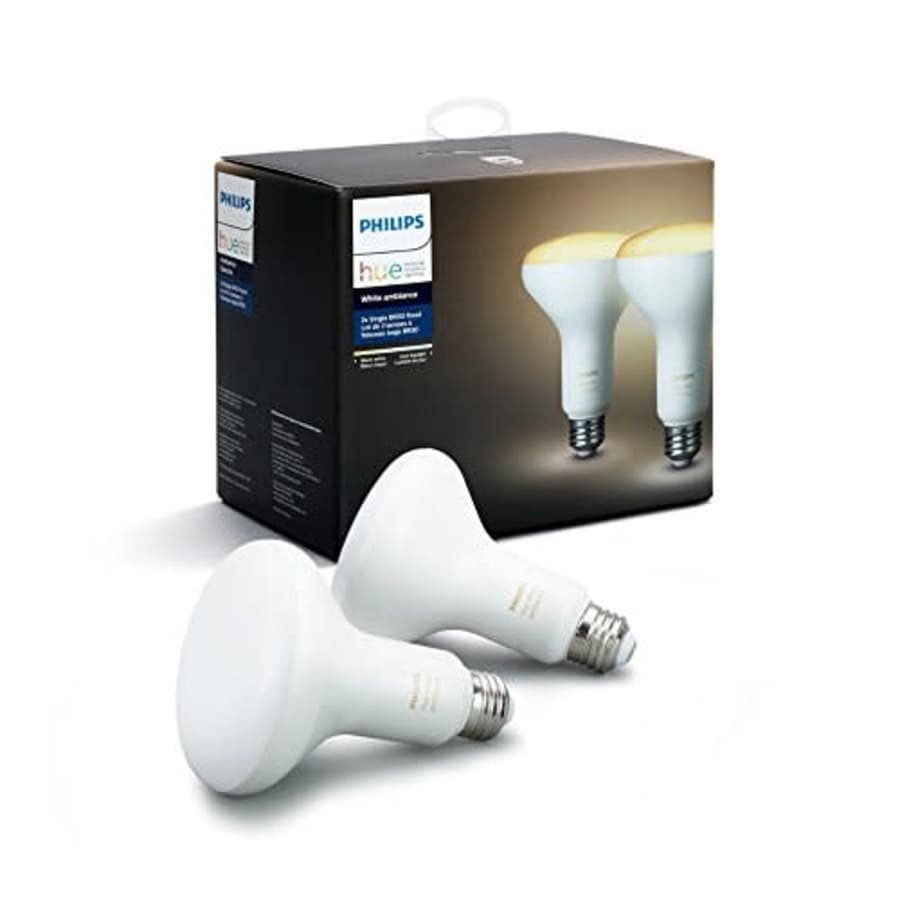 Philips Hue 2-Pack White Ambiance BR30 60W Equivalent Dimmable LED Smart Flood Light, Works with for $48 Philips Hue 2-Pack White Ambiance BR30 60W Equivalent Dimmable LED Smart Flood Light, Works with for $48