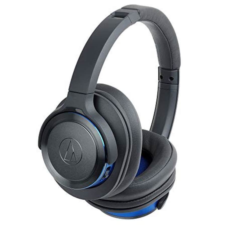 Audio-Technica ATH-WS660BTGBL Solid Bass Bluetooth Wireless Over-Ear Headphones with Built-In Mic & for $99 Audio-Technica ATH-WS660BTGBL Solid Bass Bluetooth Wireless Over-Ear Headphones with Built-In Mic & for $99