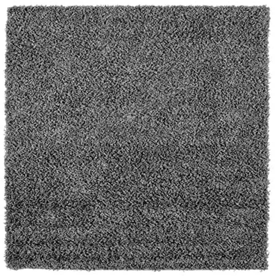 Unique Loom Solo Solid Shag Collection Area Modern Plush Rug Lush & Soft, 5' 0 x 5' 0 Square, for $53