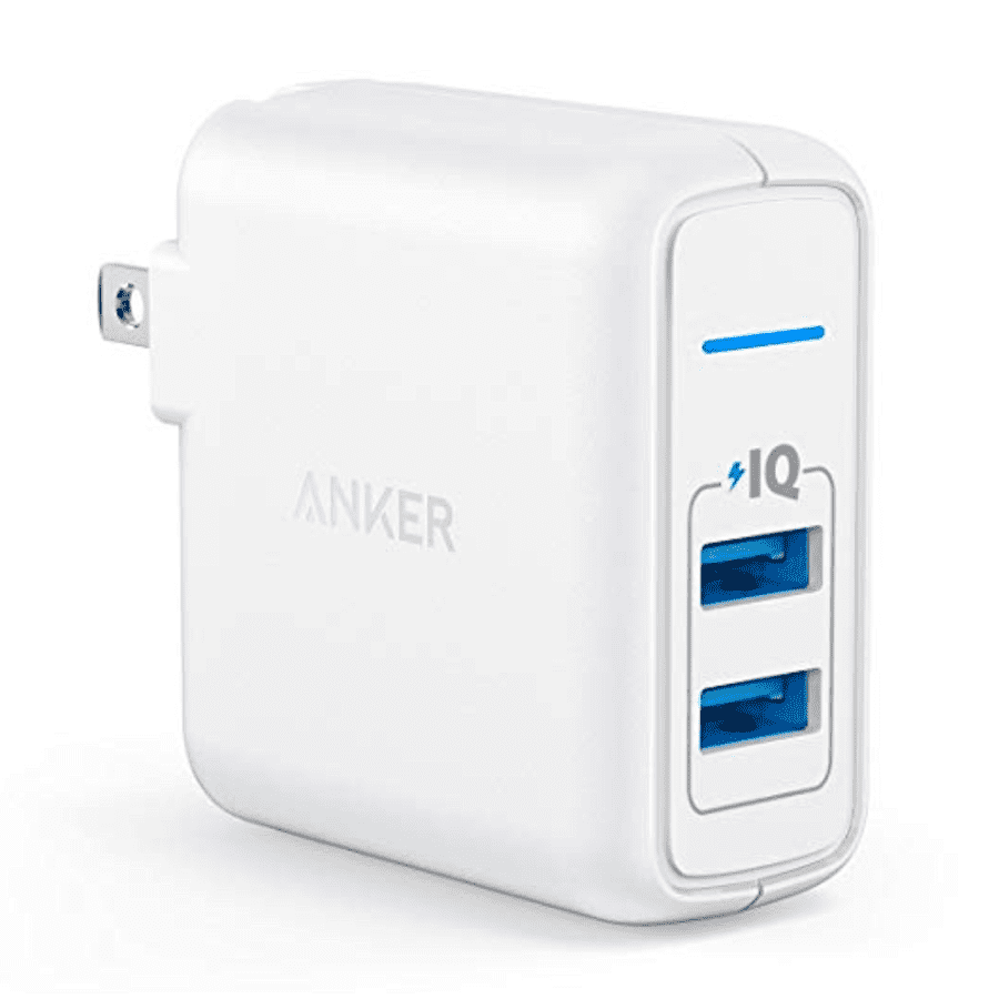 Anker PowerPort 2 Elite 24W Dual-Port USB Wall Charger for $8 Anker PowerPort 2 Elite 24W Dual-Port USB Wall Charger for $8