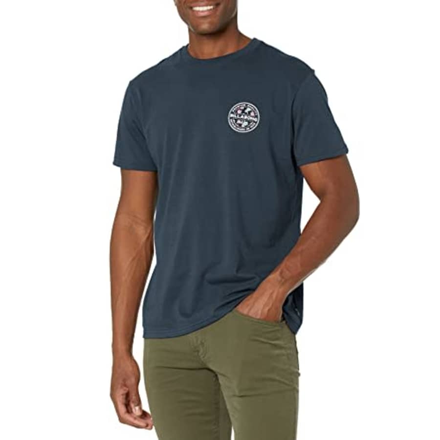 Billabong Men's Classic Short Sleeve Premium Logo Graphic Tee T-Shirt, Navy Rotor, XX-Large for $26 Billabong Men's Classic Short Sleeve Premium Logo Graphic Tee T-Shirt, Navy Rotor, XX-Large for $26