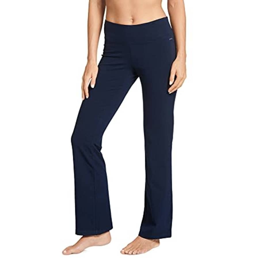 Jockey Women's Activewear Cotton Stretch Slim Bootleg Pant, Thunder Blue, mp for $36 Jockey Women's Activewear Cotton Stretch Slim Bootleg Pant, Thunder Blue, mp for $36