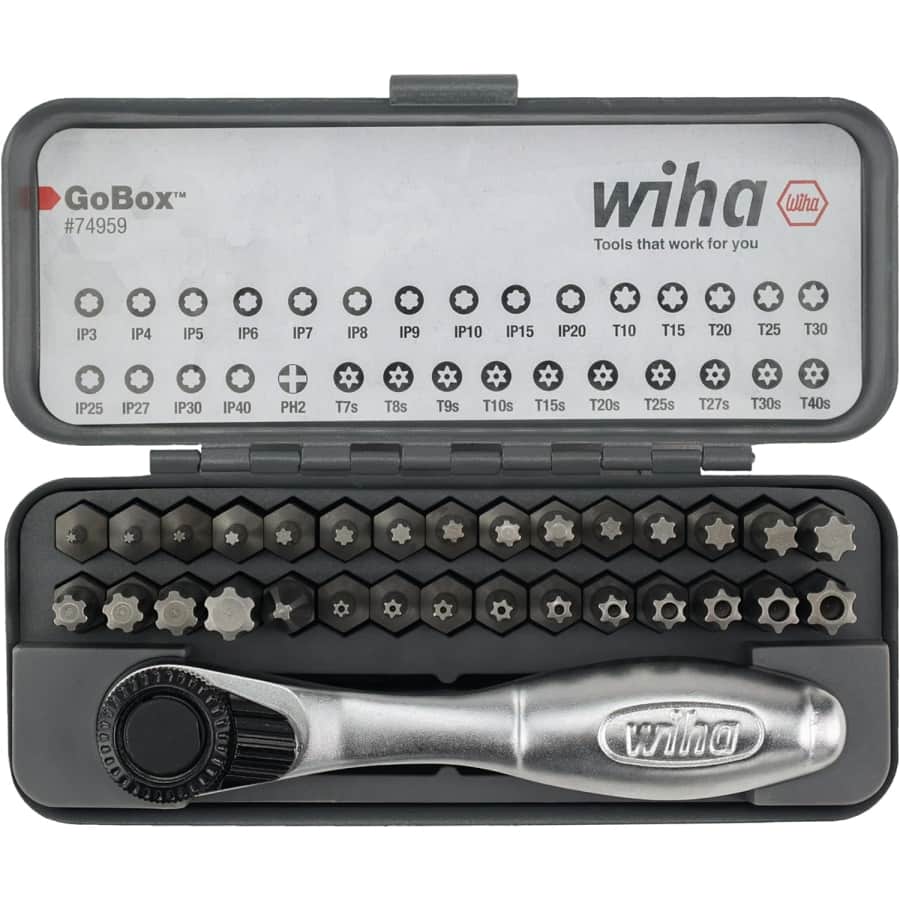 Wiha Tools 32-Piece GoBox Master Torx Bit Set w/ Mini Ratchet for $31