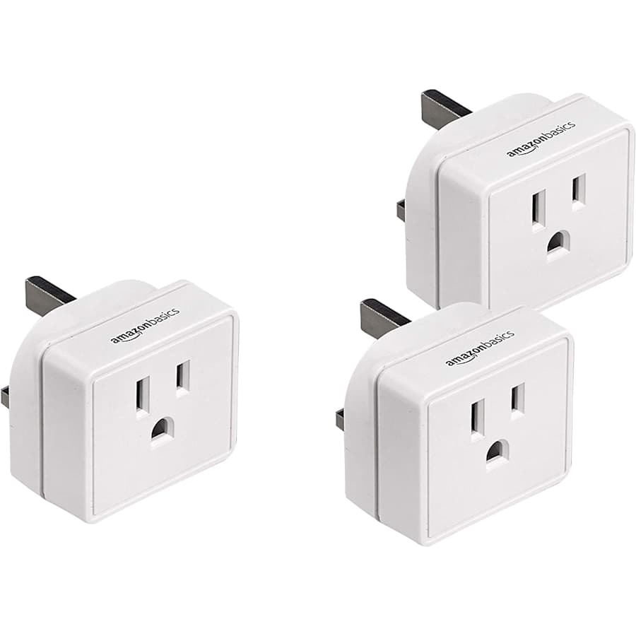 Amazon Basics Travel Plug Adapter 3-Pack for $3