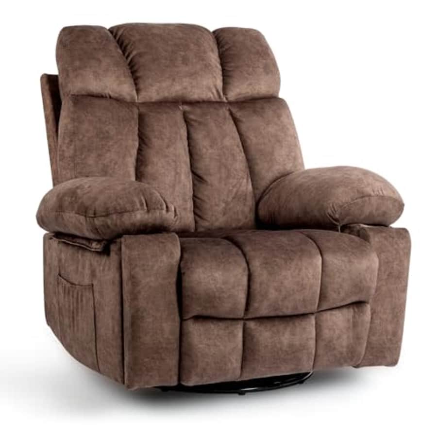 360° Swivel Recliner with Massage and Heat for $190