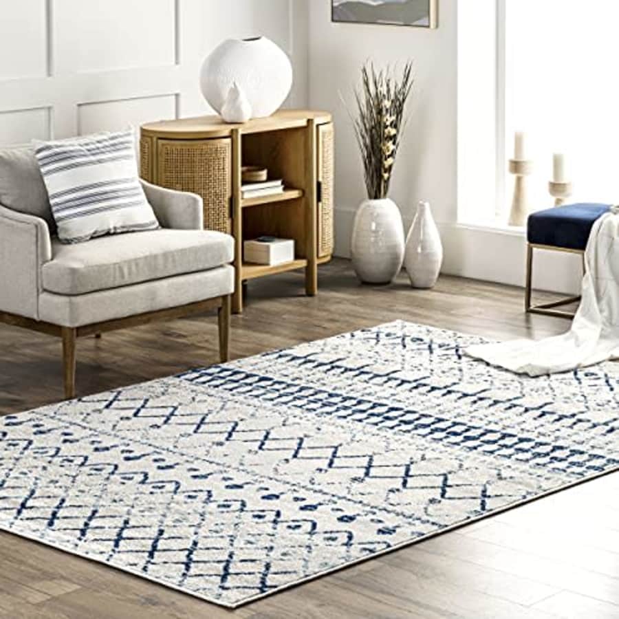 nuLOOM Moroccan Blythe Area Rug, 6x9, Light Blue for $85 nuLOOM Moroccan Blythe Area Rug, 6x9, Light Blue for $85