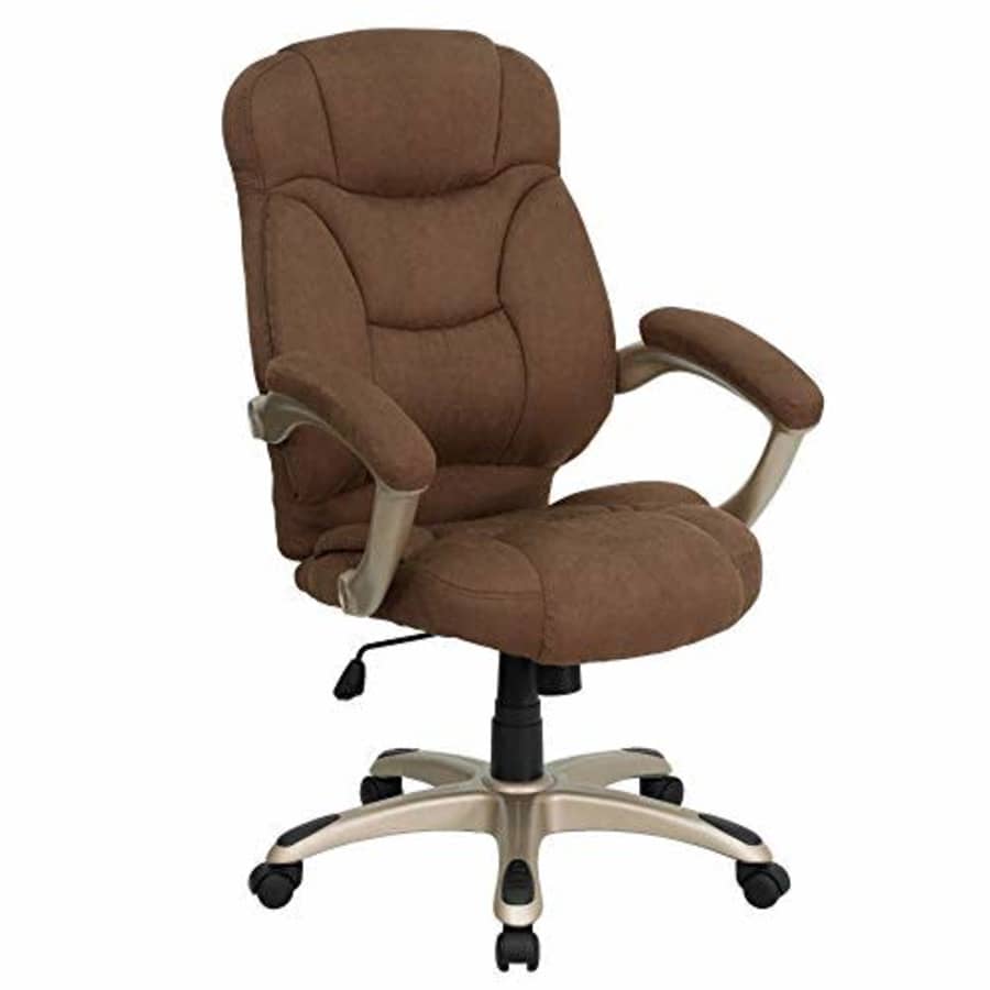Flash Furniture High Back Brown Microfiber Contemporary Executive Swivel Ergonomic Office Chair for $160 Flash Furniture High Back Brown Microfiber Contemporary Executive Swivel Ergonomic Office Chair for $160