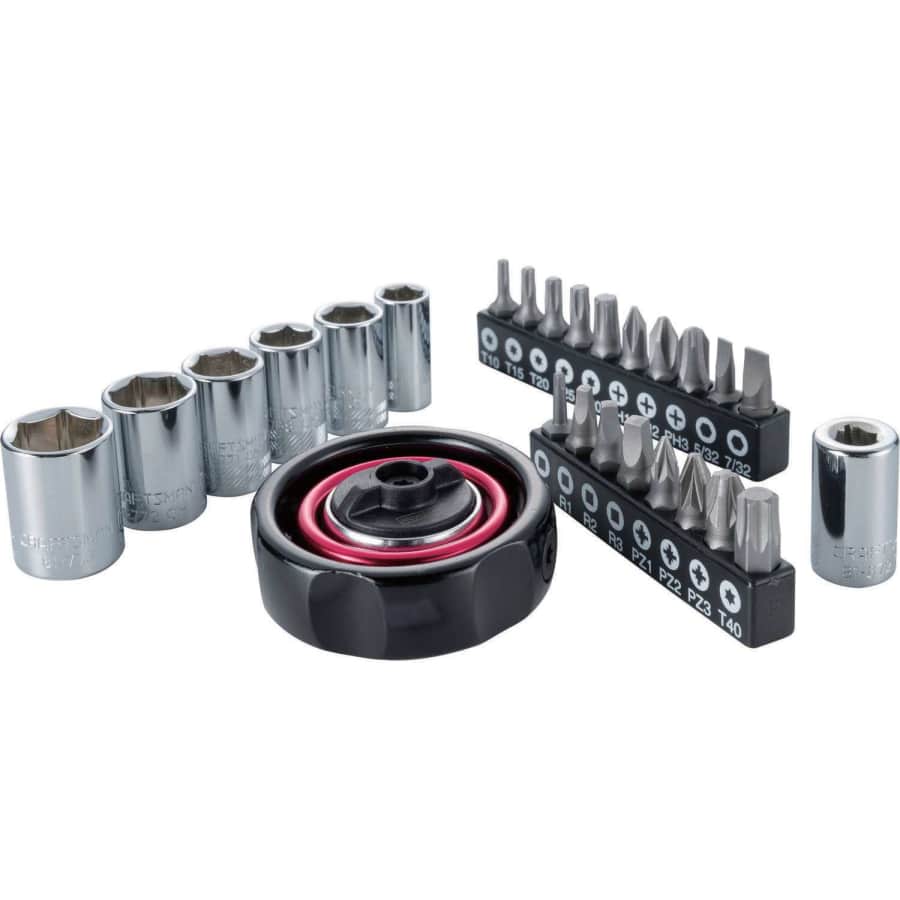 Craftsman 26-Piece 1/4" Drive Palm Ratchet Adapter & Socket Set for $20