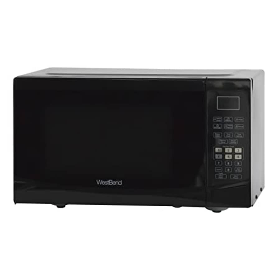 West Bend WBMW92B Microwave Oven 900-Watts Compact with 6 Pre Cooking Settings, Speed Defrost, for $108