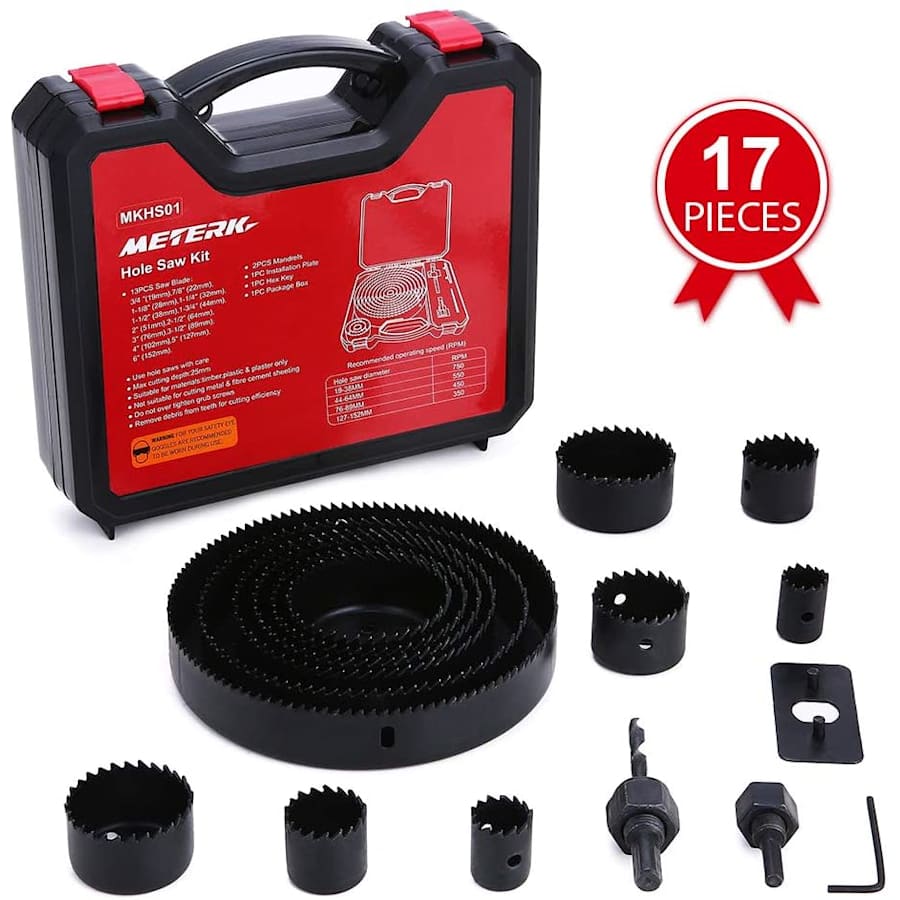 Meterk 17-Piece Hole Saw Set for $9 Meterk 17-Piece Hole Saw Set for $9