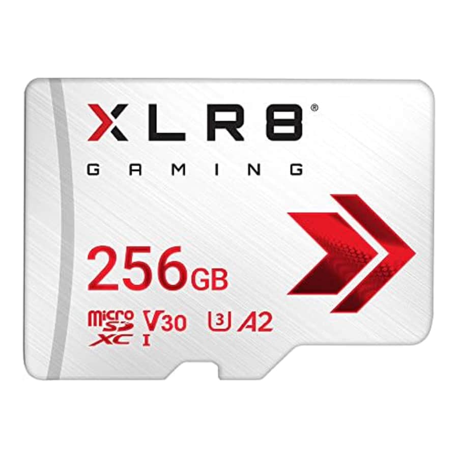 PNY 256GB XLR8 Gaming microSDXC Memory Card - 100MB/s, UHS-I, 4K UHD, Full HD, U3, V30, A2 - micro for $17 PNY 256GB XLR8 Gaming microSDXC Memory Card - 100MB/s, UHS-I, 4K UHD, Full HD, U3, V30, A2 - micro for $17
