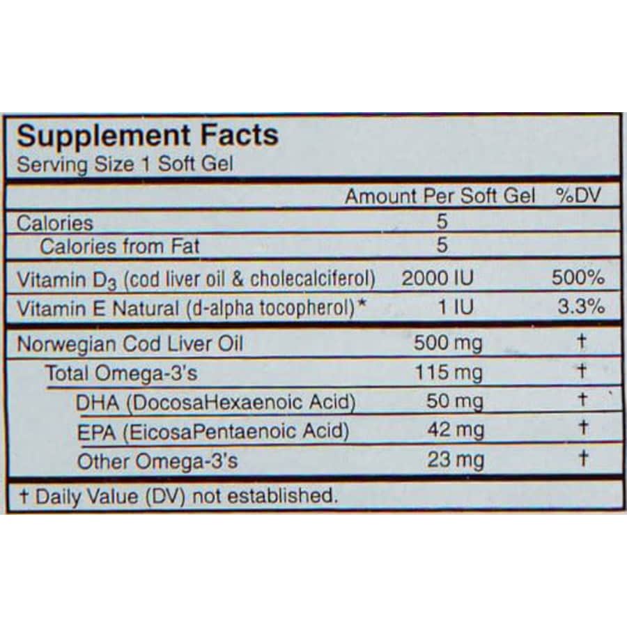 Carlson Labs Solar D Gems Natural Vitamin D3, 2000 IU, 120 Softgels for $11