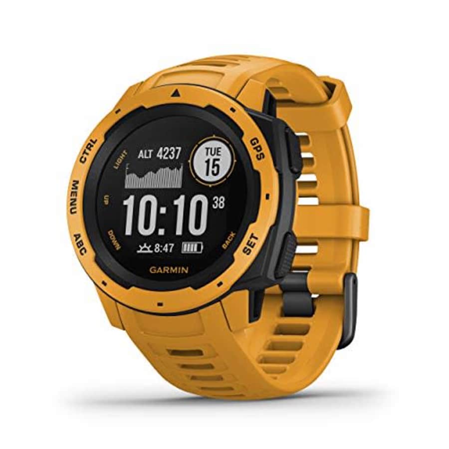 Garmin Instinct, Rugged Outdoor Watch with GPS, Features GLONASS and Galileo, Heart Rate Monitoring for $170