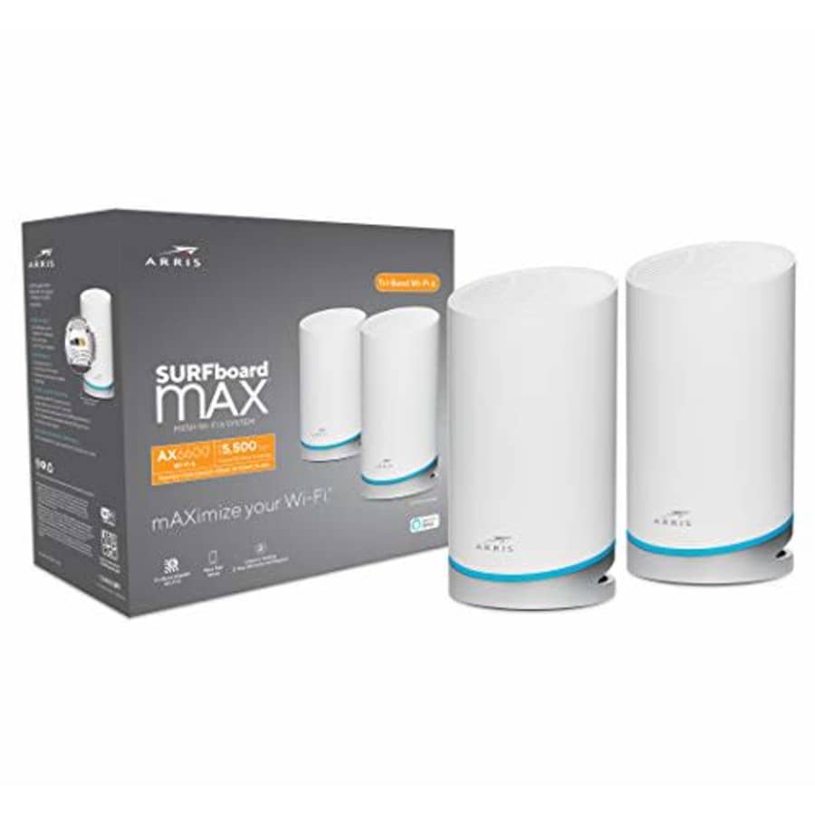 ARRIS SURFboard mAX WiFi 6 Tri-band Mesh AX6600 Router Bundle for $295