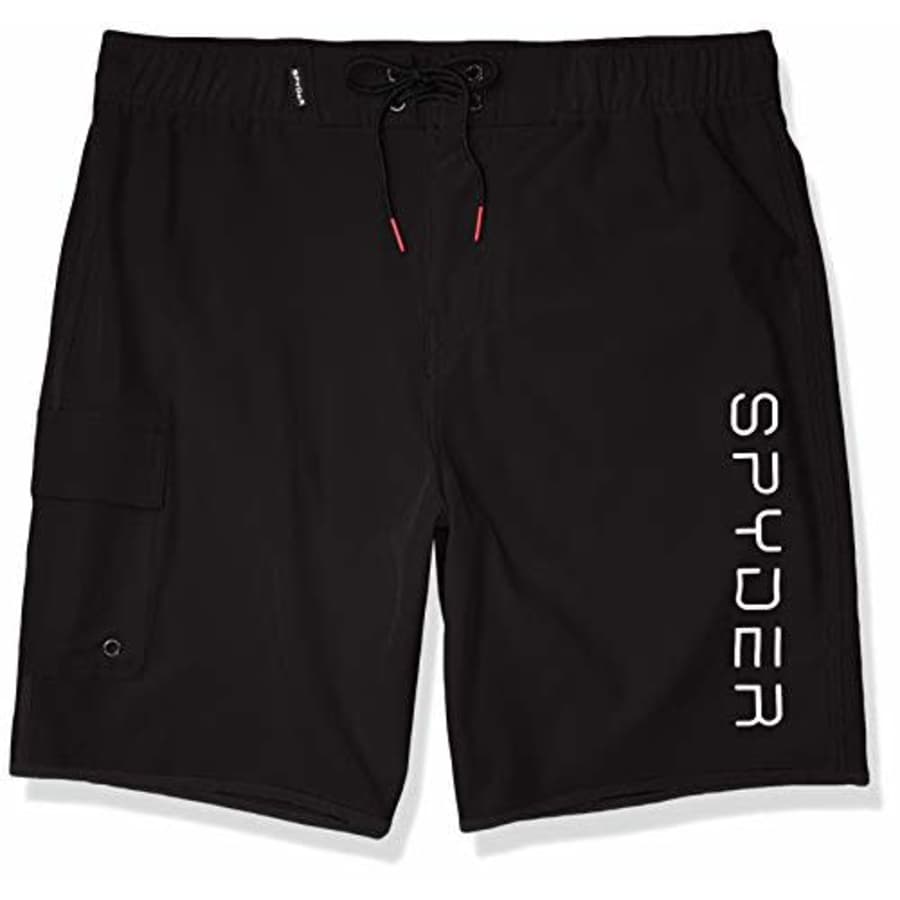 Spyder Men's 9" Cargo Hybrid Board Short, Black, Small for $30