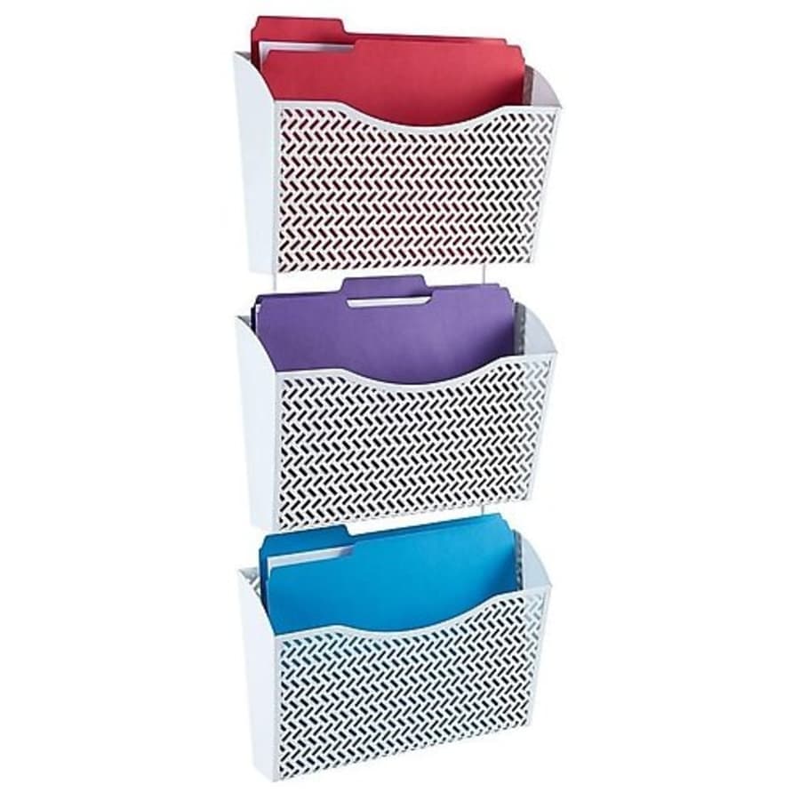 Staples Zigzag 3-Pocket Metal Wall File for $26 Staples Zigzag 3-Pocket Metal Wall File for $26