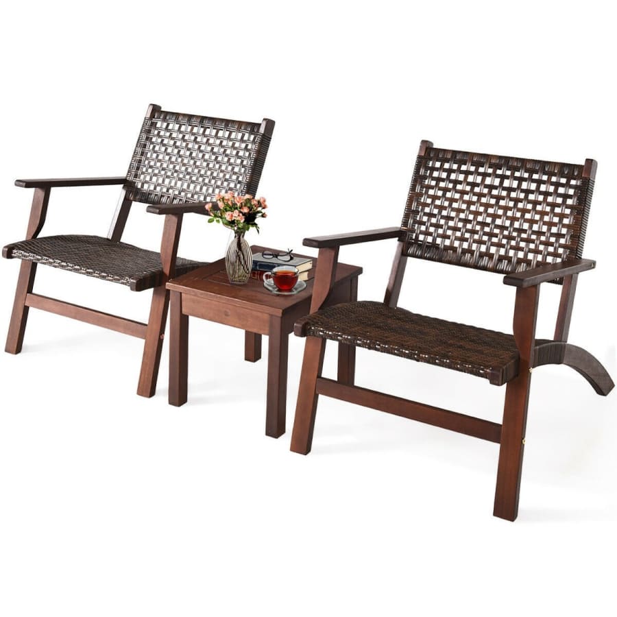Costway 3-Piece Rattan Patio Set for $180