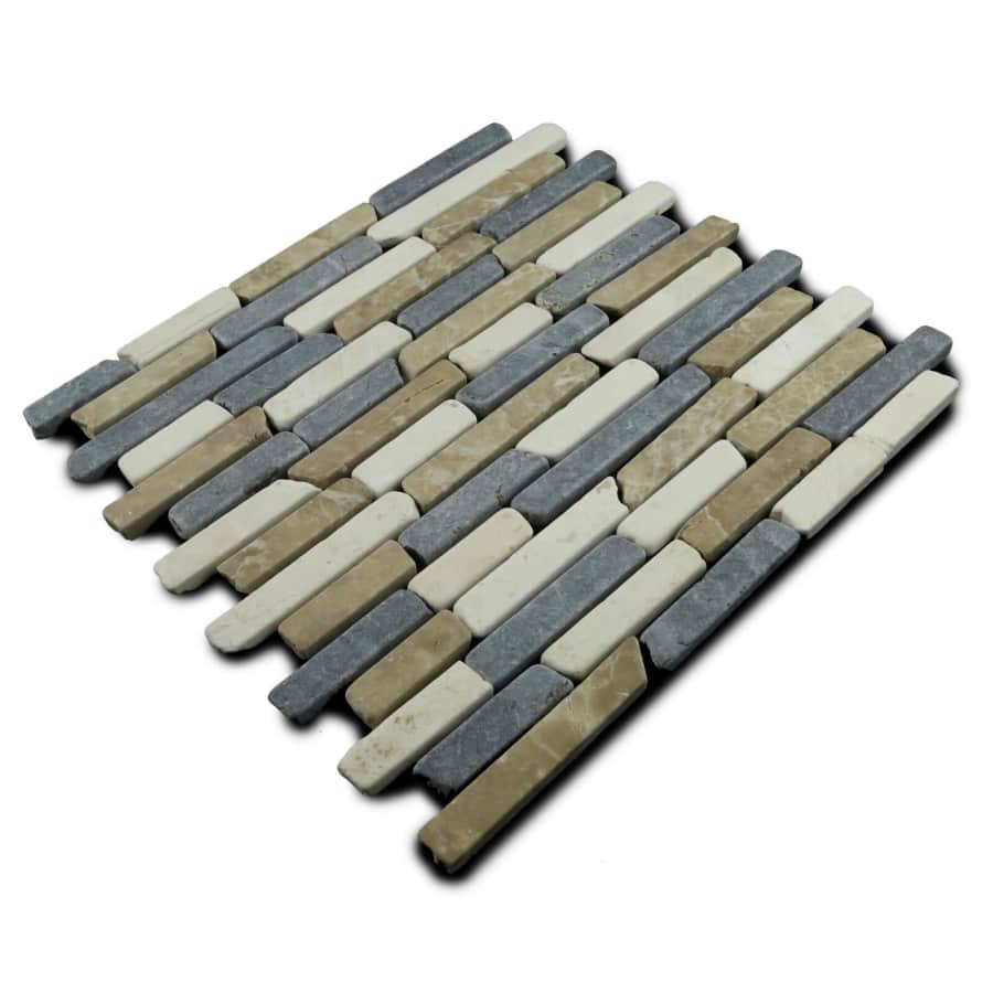 Miseno 12" x 12" Strip Mosaic Natural Stone Tile 11-Pc. Carton for $59