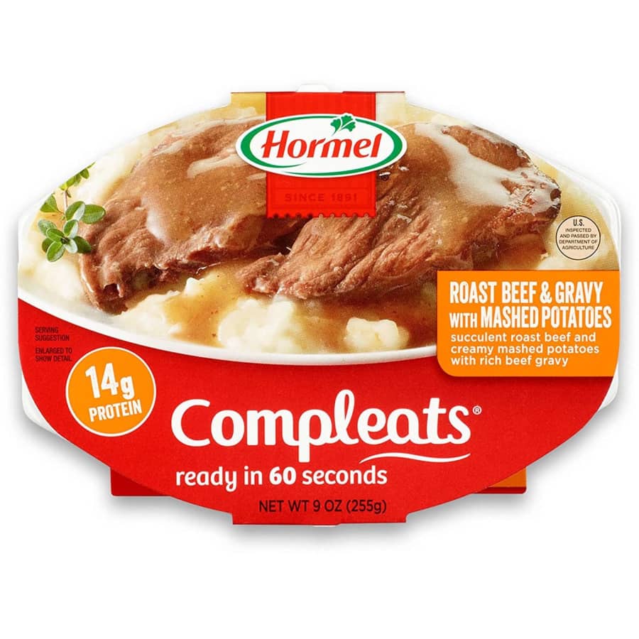 Hormel Compleats Roast Beef and Gravy with Mashed Potatoes 6-Pack for $14