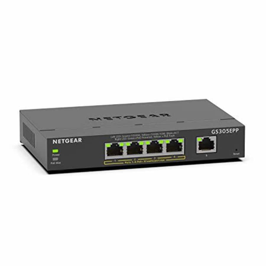 NETGEAR 5 Port PoE Gigabit Ethernet Plus Switch (GS305EPP) - with 4 x PoE+ @ 120W, Desktop/Wall for $83 NETGEAR 5 Port PoE Gigabit Ethernet Plus Switch (GS305EPP) - with 4 x PoE+ @ 120W, Desktop/Wall for $83