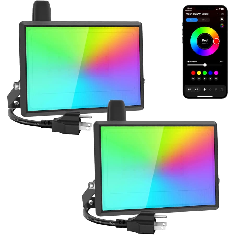 Olafus 30W RGBW LED Flood Light 2-Pack for $17