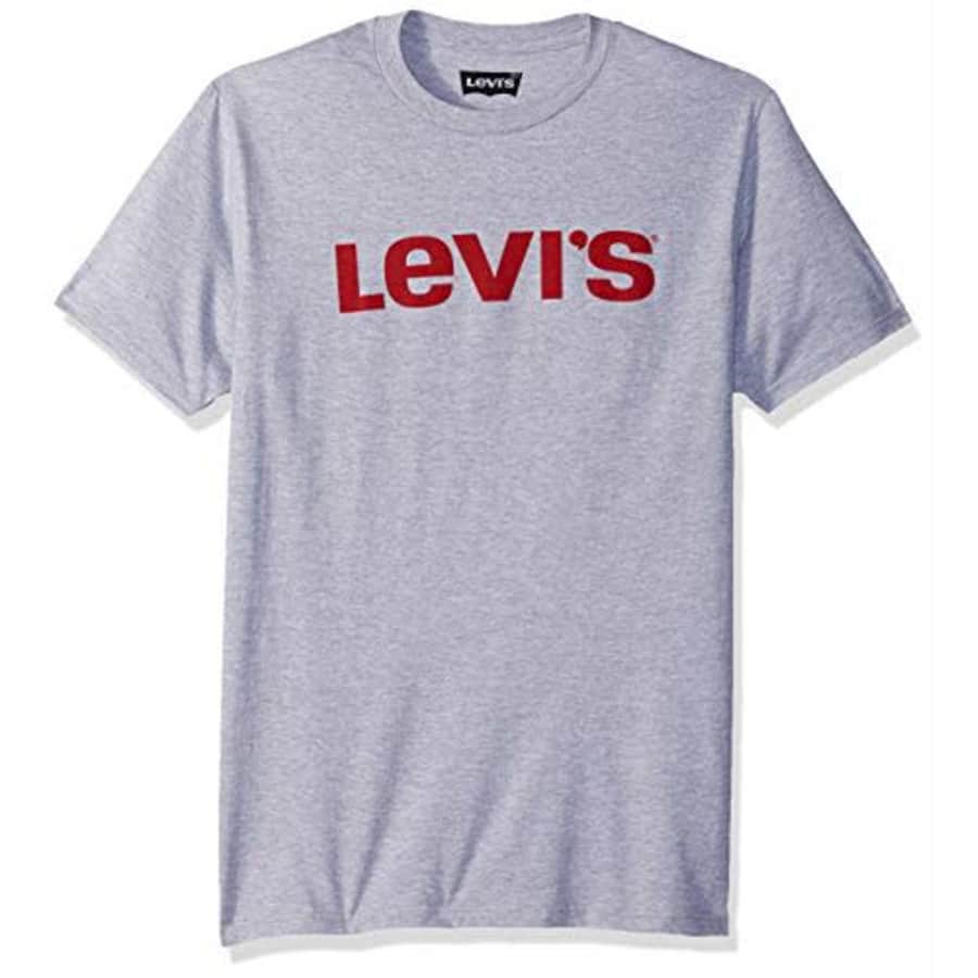 Levi's Men's Graphic Logo T-Shirt, Heather Grey/Mark Logo, X Large for $16