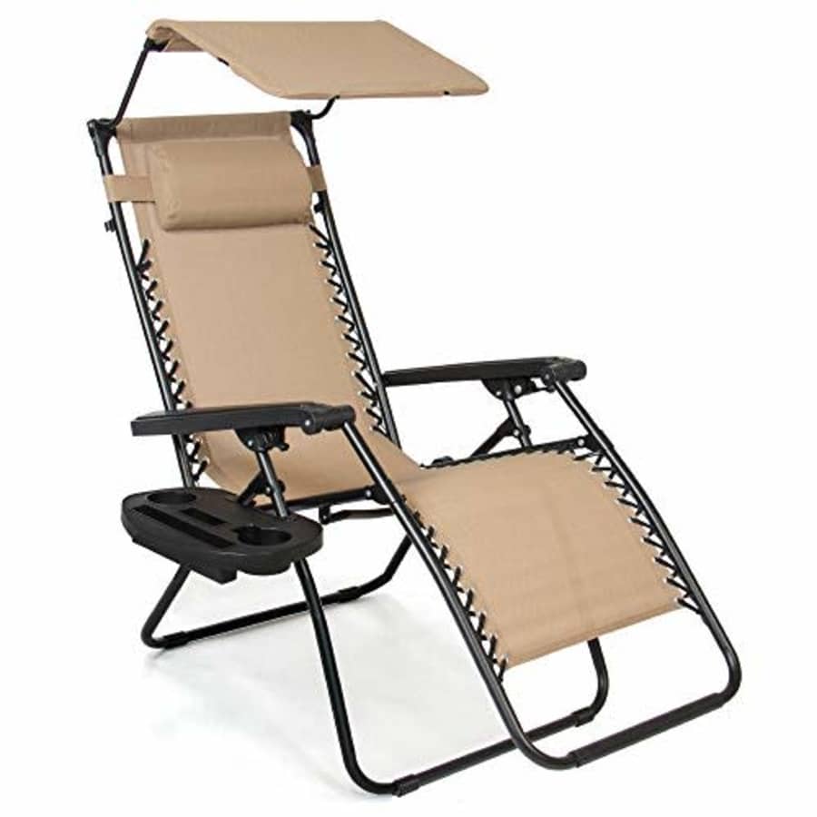 Best Choice Products Folding Zero Gravity Outdoor Recliner Patio Lounge Chair w/Adjustable Canopy for $59 Best Choice Products Folding Zero Gravity Outdoor Recliner Patio Lounge Chair w/Adjustable Canopy for $59