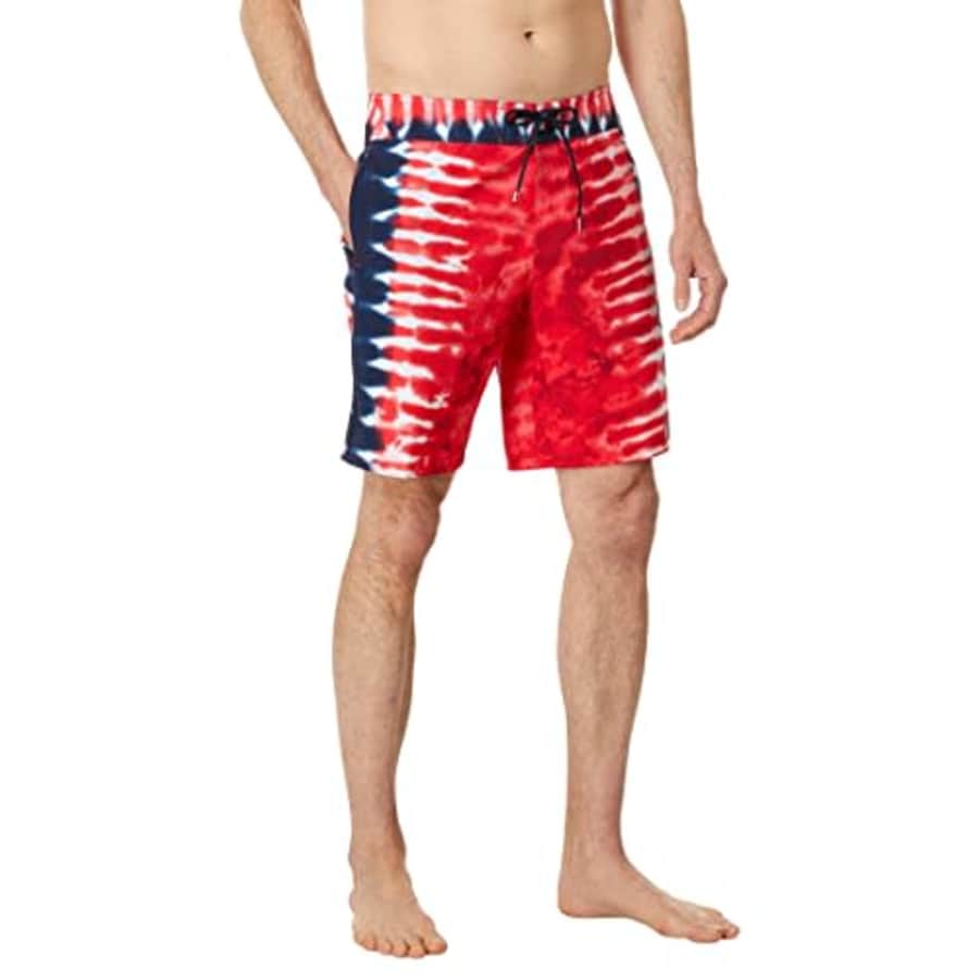 Volcom Men's Standard Mod Tech 20" 4th of July Boardshort, Red, 40 for $50