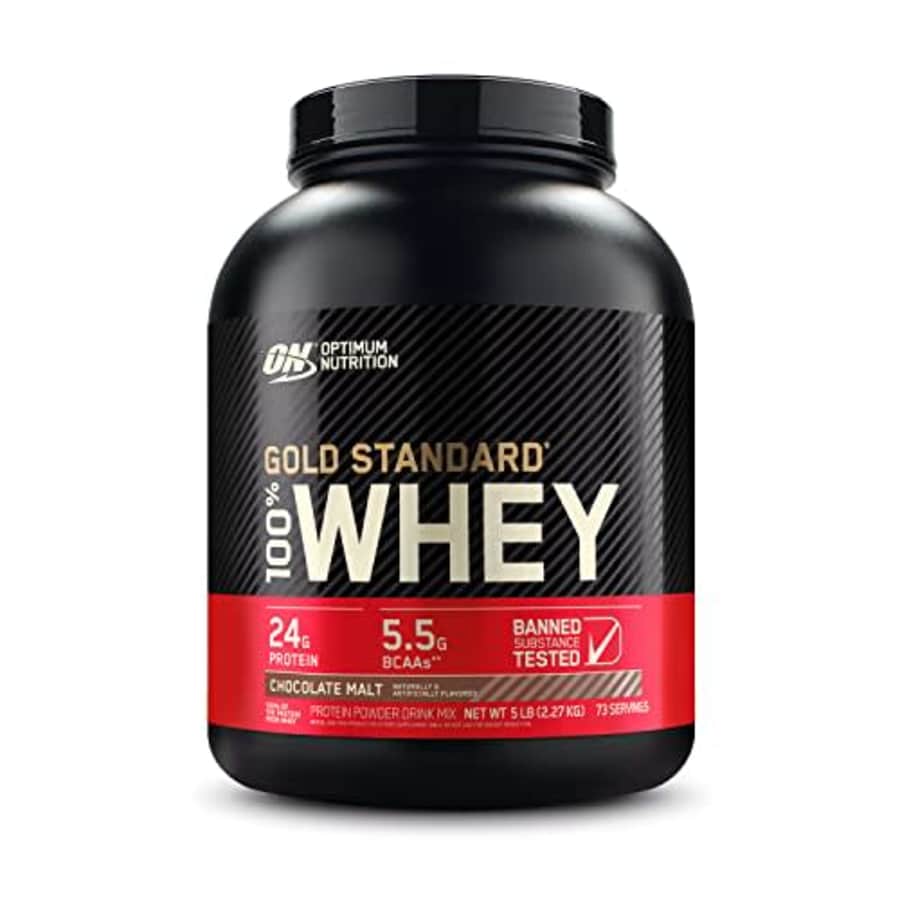Optimum Nutrition Gold Standard 100% Whey Protein Powder 73-Serving Tub for $73