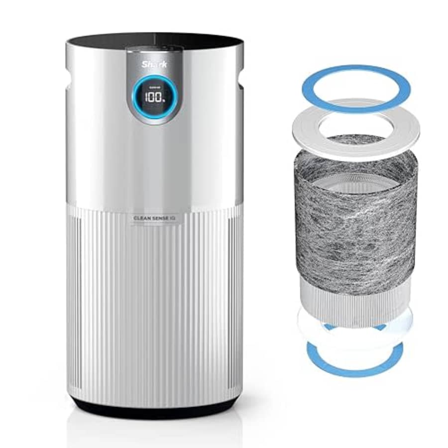 Shark HP102 Air Purifier with Nanoseal HEPA, Cleansense IQ, Odor Lock, Cleans up to 500 Sq. Ft, for $90