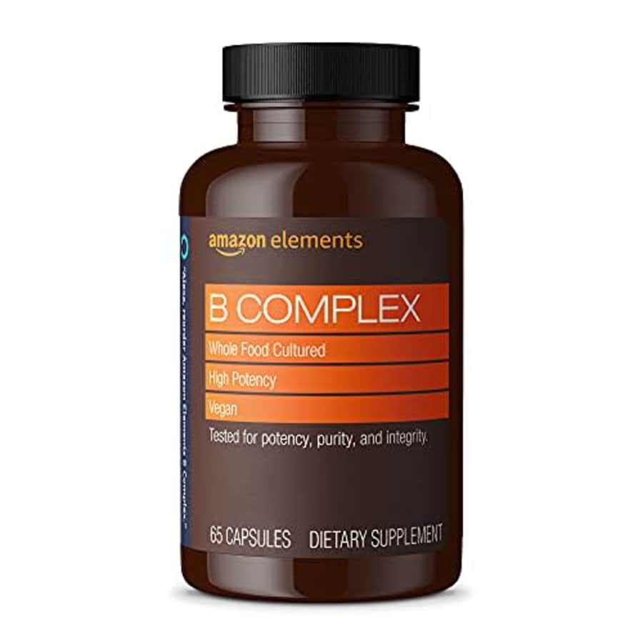 Amazon Elements B Complex, High Potency, 83% Whole Food Cultured, Supports Immune and Normal Energy for $8