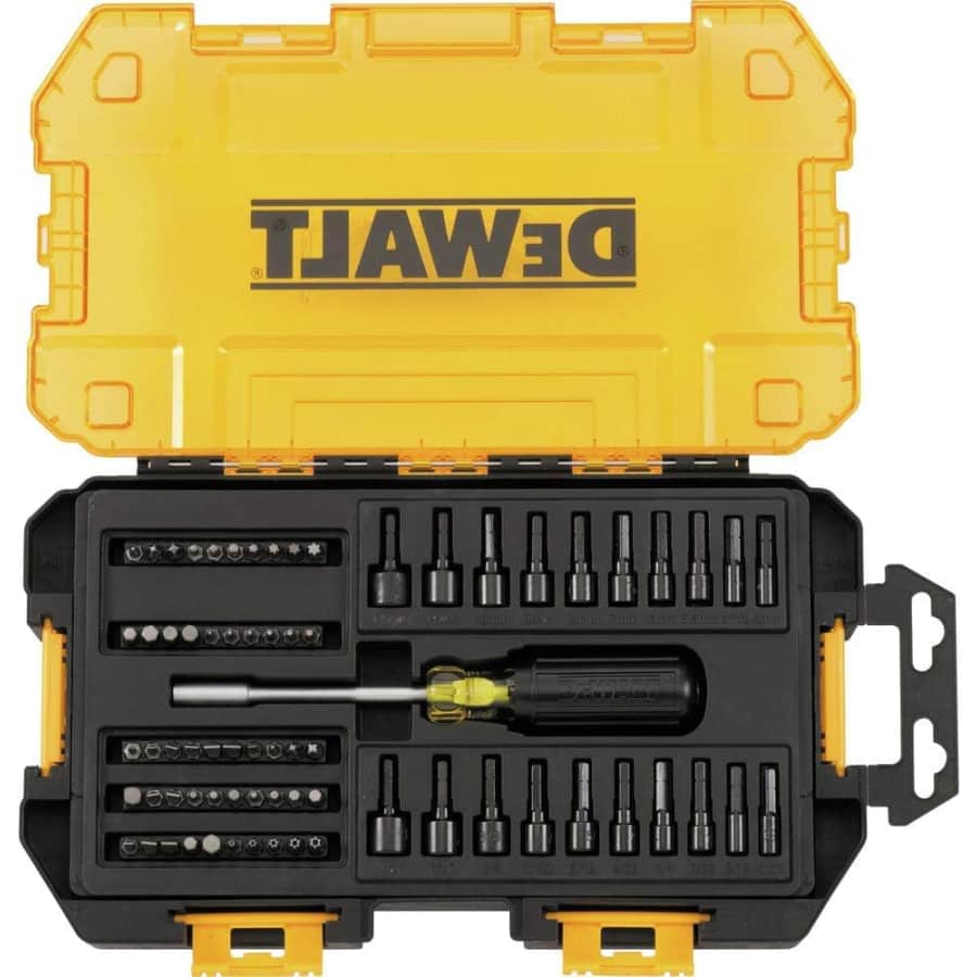 DeWalt 71-Piece Screwdriver Bit Set with Nut Drivers for $38 DeWalt 71-Piece Screwdriver Bit Set with Nut Drivers for $38