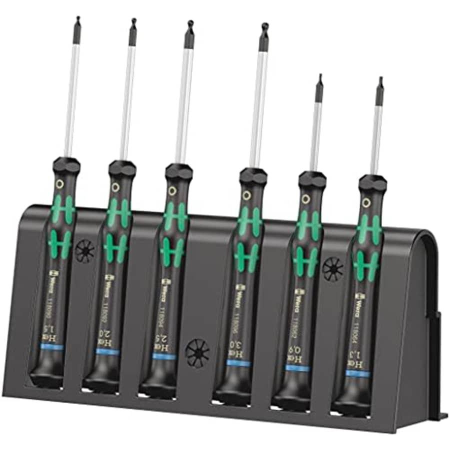 Wera - 5118156001 2052/6 Kraftform Micro Ballhead Hexagon Electronics Screwdriver Set and Rack, for $32 Wera - 5118156001 2052/6 Kraftform Micro Ballhead Hexagon Electronics Screwdriver Set and Rack, for $32
