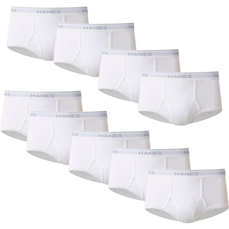 Hanes Men's Tagless Briefs 9-Pack for $16