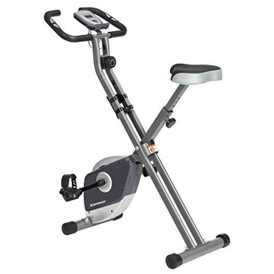 SONGMICS Exercise Bike, Foldable Indoor Cycling Bike for Fitness Workout, Phone Holder, 220 lb Max. for $100 SONGMICS Exercise Bike, Foldable Indoor Cycling Bike for Fitness Workout, Phone Holder, 220 lb Max. for $100