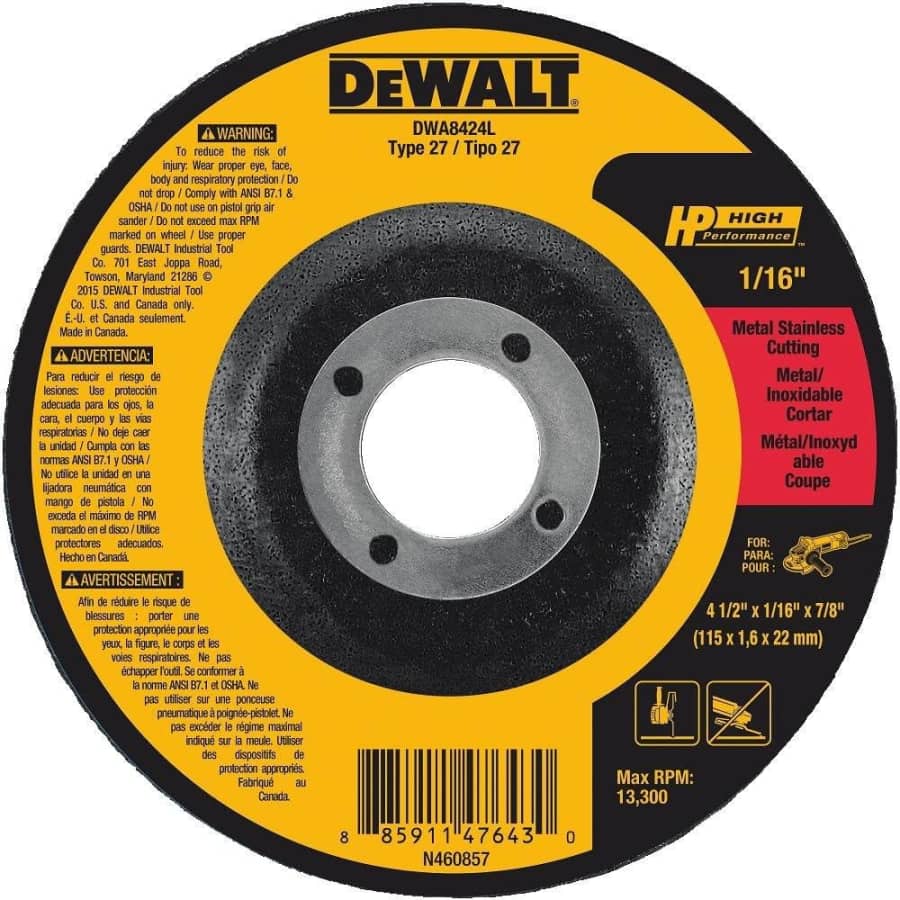 DeWalt 4-1/2" Cut-Off Wheel for $1