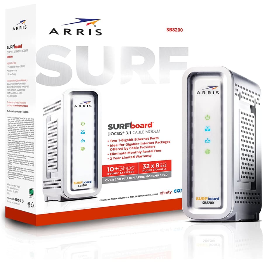 Arris Surfboard SB8200 Cable Modem for $136