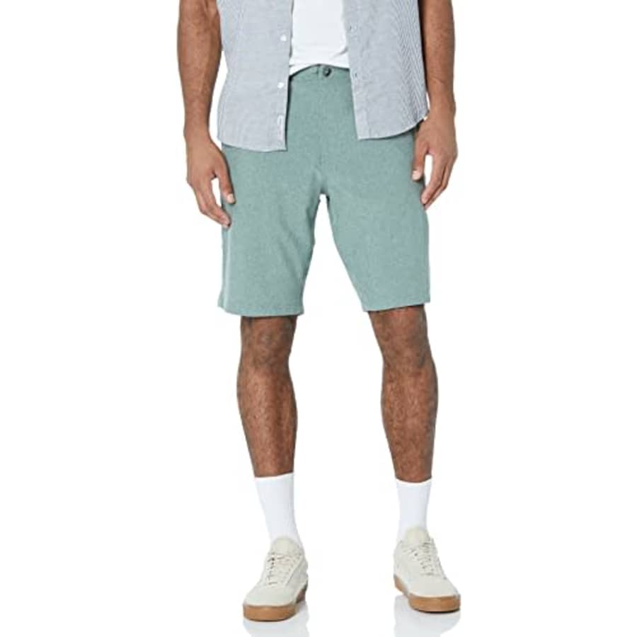 Volcom Men's Kerosene 21" Hybrid Chino Shorts, Sea Green, 36 for $38