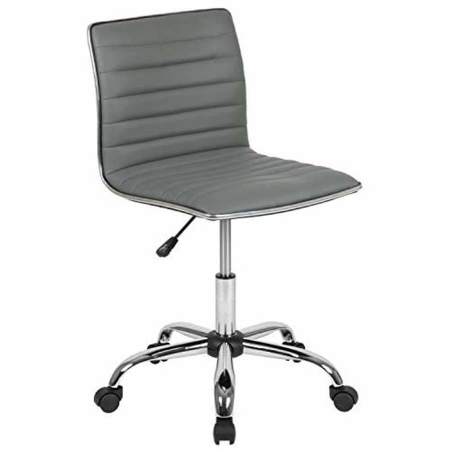 Flash Furniture Low Back Designer Armless Light Gray Ribbed Swivel Task Office Chair for $151 Flash Furniture Low Back Designer Armless Light Gray Ribbed Swivel Task Office Chair for $151