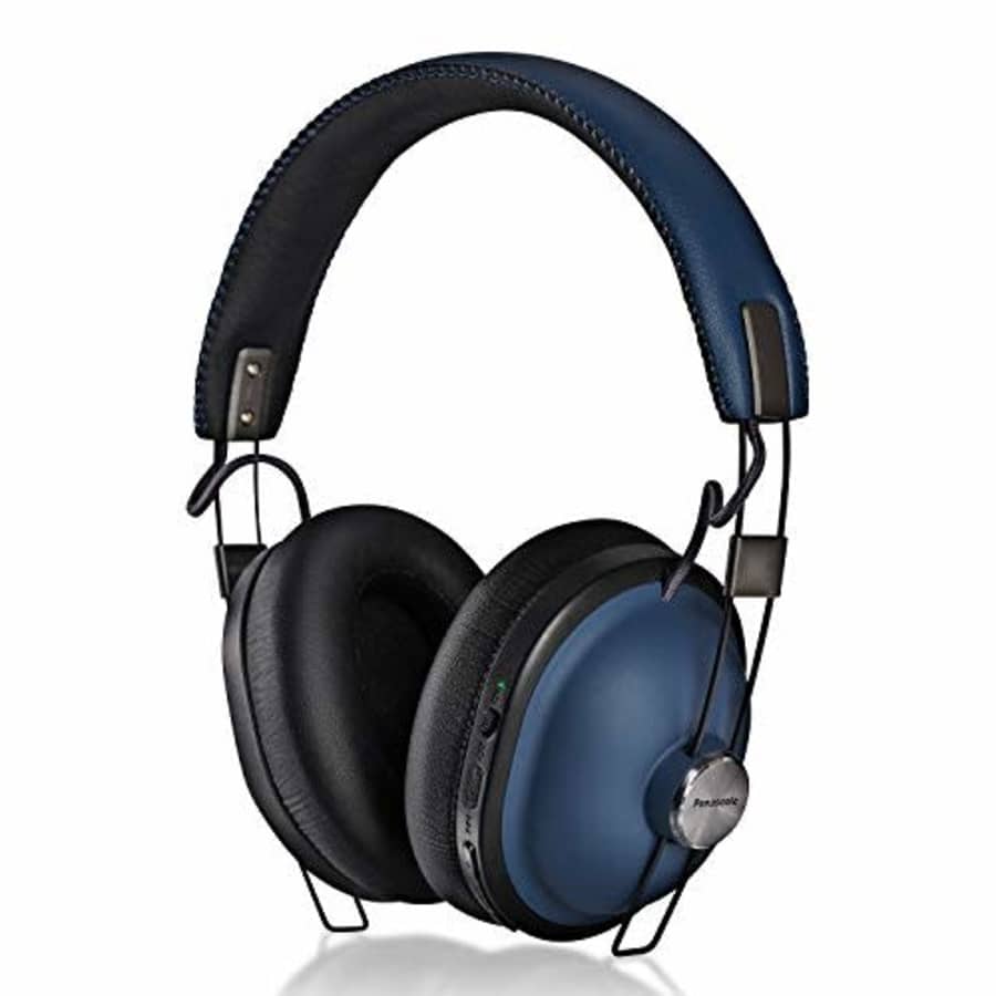 Panasonic Retro Noise Cancelling Bluetooth Wireless Headphone with Voice Assist, Microphone, Deep for $60 Panasonic Retro Noise Cancelling Bluetooth Wireless Headphone with Voice Assist, Microphone, Deep for $60