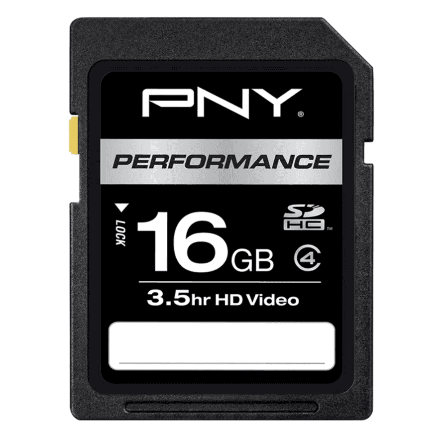 PNY Performance 16GB SDHC Class 4 Flash Memory Card for $3