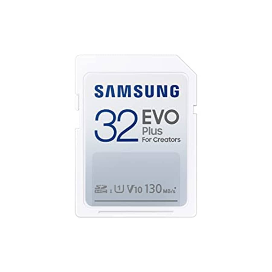 SAMSUNG EVO Plus Full Size 32 GB SDHC Card 130MB/s Full HD & 4K UHD, UHS-I, U1, V10 (MB-SC32K/AM) for $16
