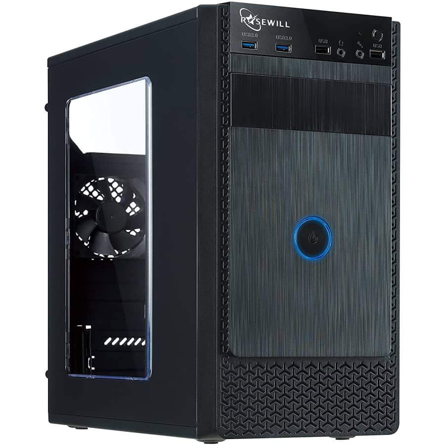 Rosewill FBM-X1 ATX mini tower computer case w/ side panel window for $24